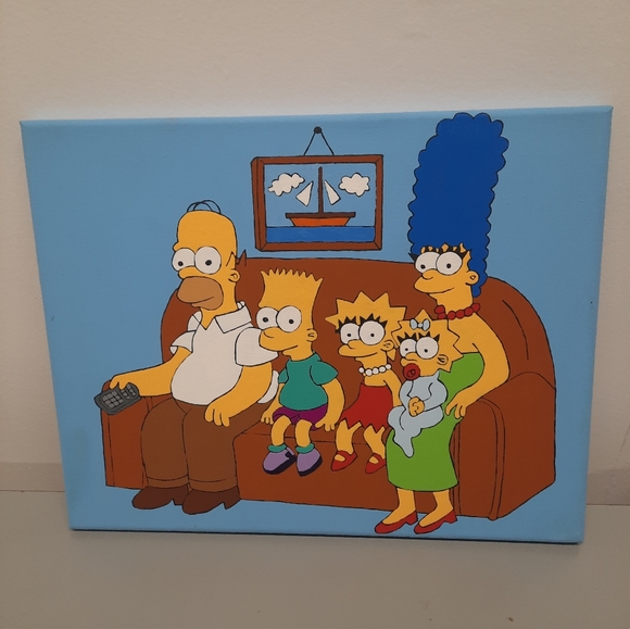 Hand Painted Simpsons Original Painting ( medium size) - Picture 1 of 1